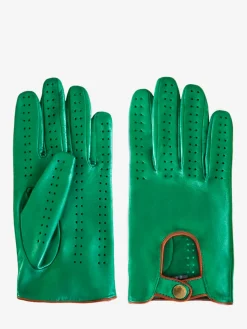 Hot PAUL MARIUS Gants Pilote Homme - Vert / Naturel