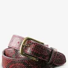 Best PAUL MARIUS LaCeinture à Boucle Python - Rouge Grenat