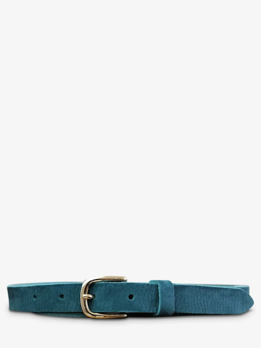 Outlet PAUL MARIUS LaCeinture Magnifique Nubuck - 20mm - Bleu Piscine