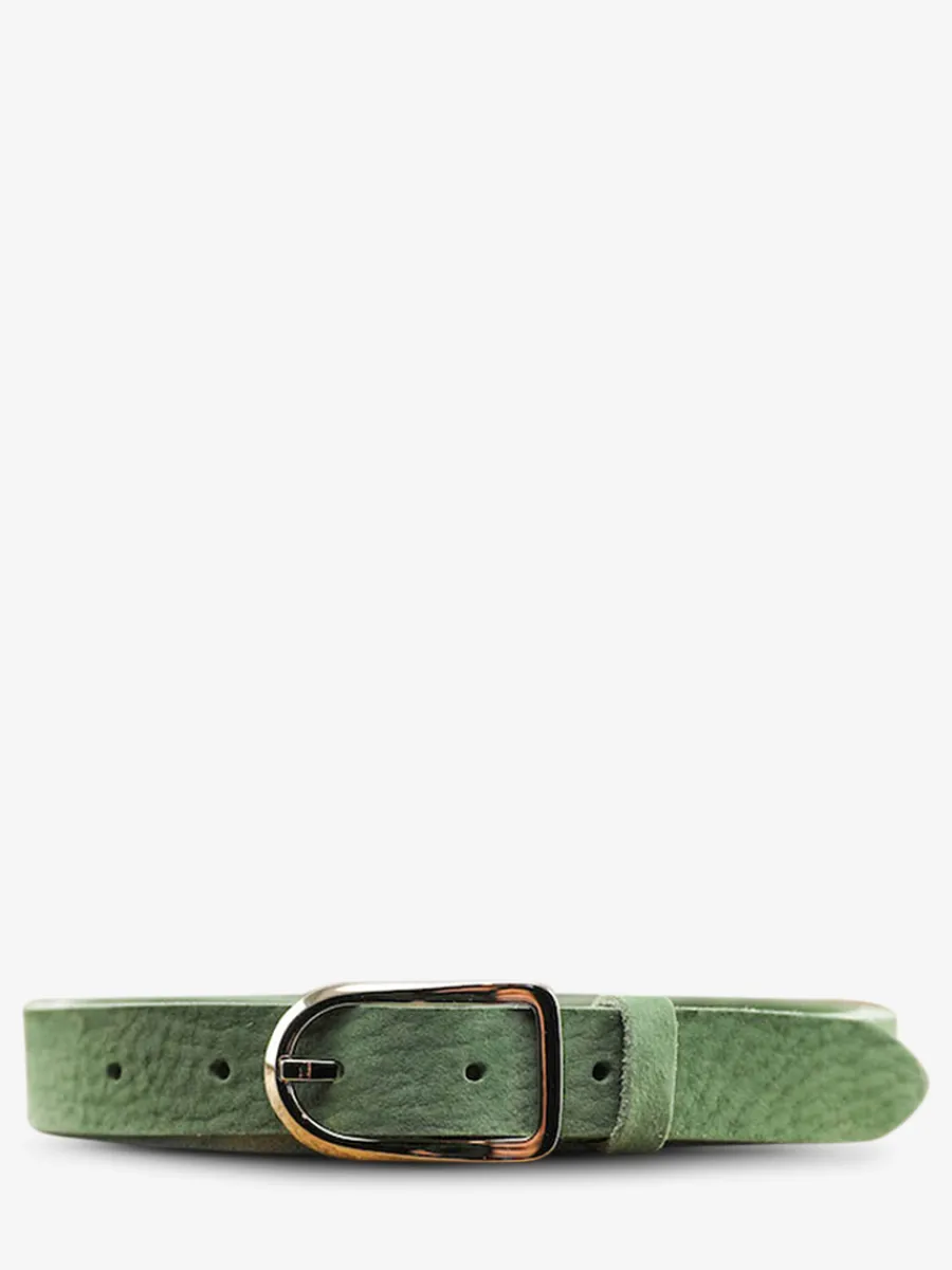 Clearance PAUL MARIUS LaCeinture Magnifique Nubuck - 25mm - Vert Amande