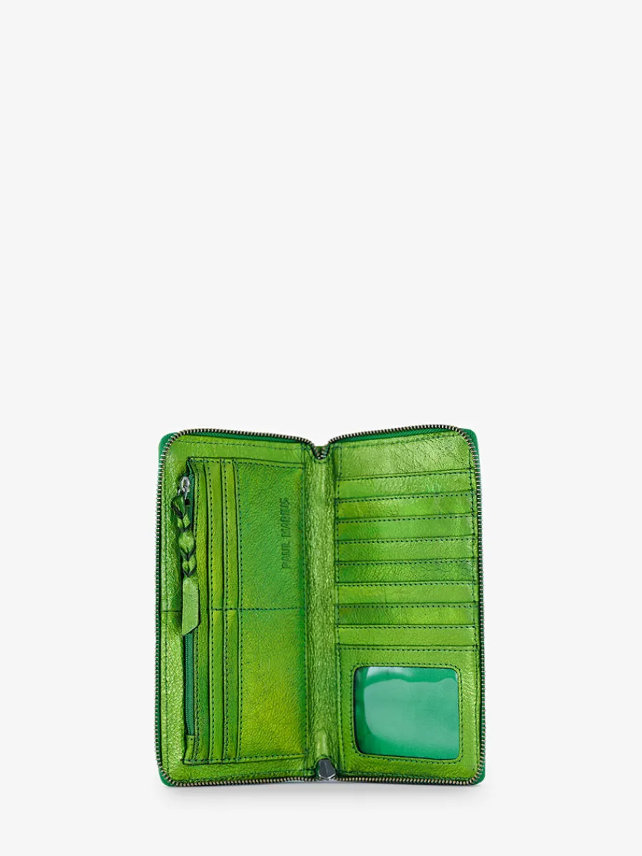 Outlet PAUL MARIUS LePortefeuille Charlotte - Absinthe