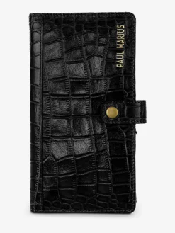 PAUL MARIUS LePortefeuille Charlotte N°2 Alligator - Noir De Jais
