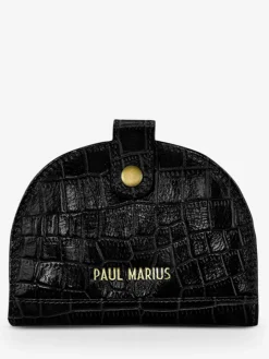 Online PAUL MARIUS LePortefeuille Manon N°2 Alligator - Noir De Jais