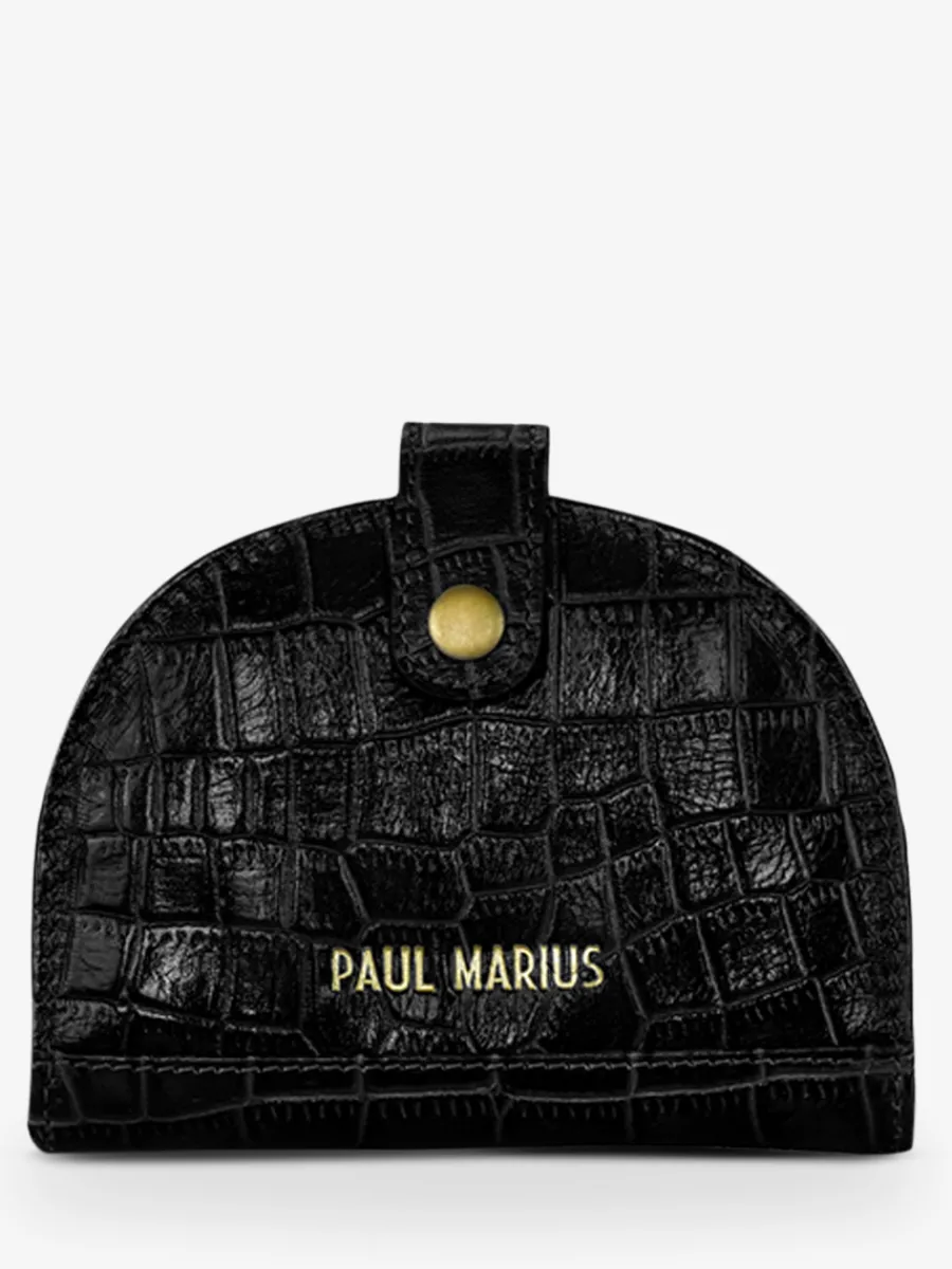 Online PAUL MARIUS LePortefeuille Manon N°2 Alligator - Noir De Jais