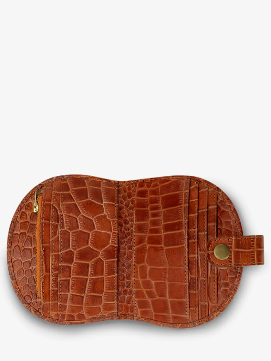PAUL MARIUS LePortefeuille Manon N°2 Alligator - Ambre