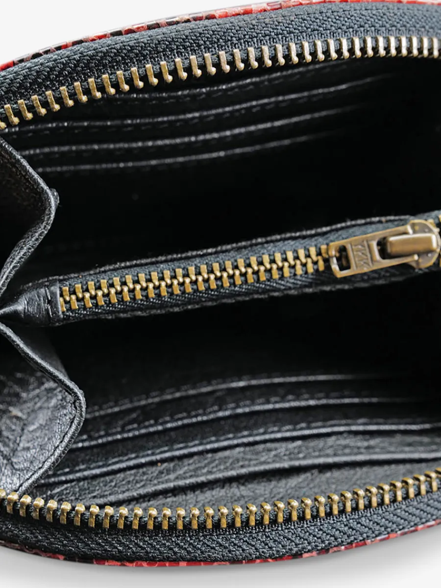 Online PAUL MARIUS LePortefeuille Manon Python - Rouge Grenat