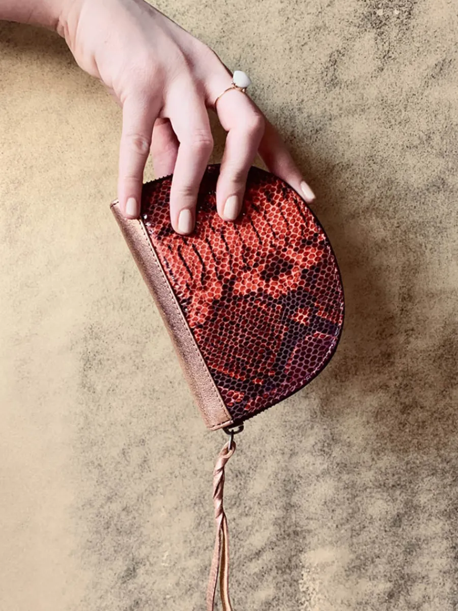 Online PAUL MARIUS LePortefeuille Manon Python - Rouge Grenat