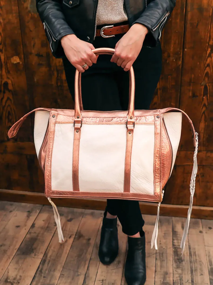 New PAUL MARIUS LeRive Droite - L - Or Rose / Blanc