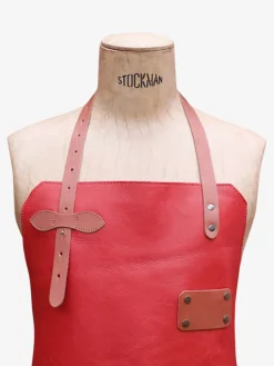 Online PAUL MARIUS LeTablier En Cuir - Rouge Carmin