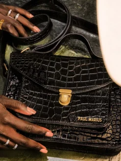Clearance PAUL MARIUS Mademoiselle George Alligator - Noir De Jais