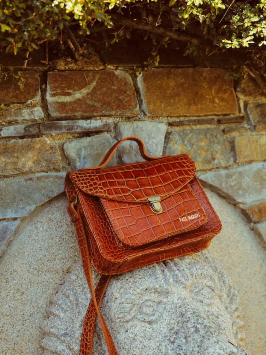 Clearance PAUL MARIUS Mademoiselle George Alligator Cocktail - Ambre