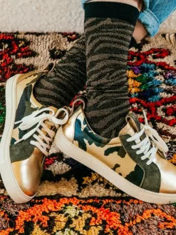 Clearance PAUL MARIUS PM002 - Camouflage Kaki / Doré